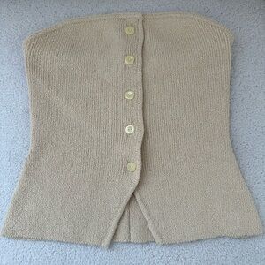 H&M Cream Knit Tube Top